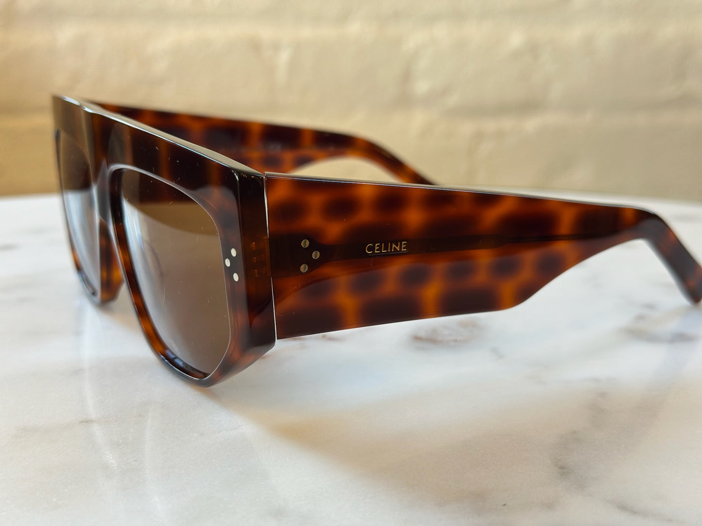 Celine Havana Tortoiseshell Sunglasses Side View CL40106U