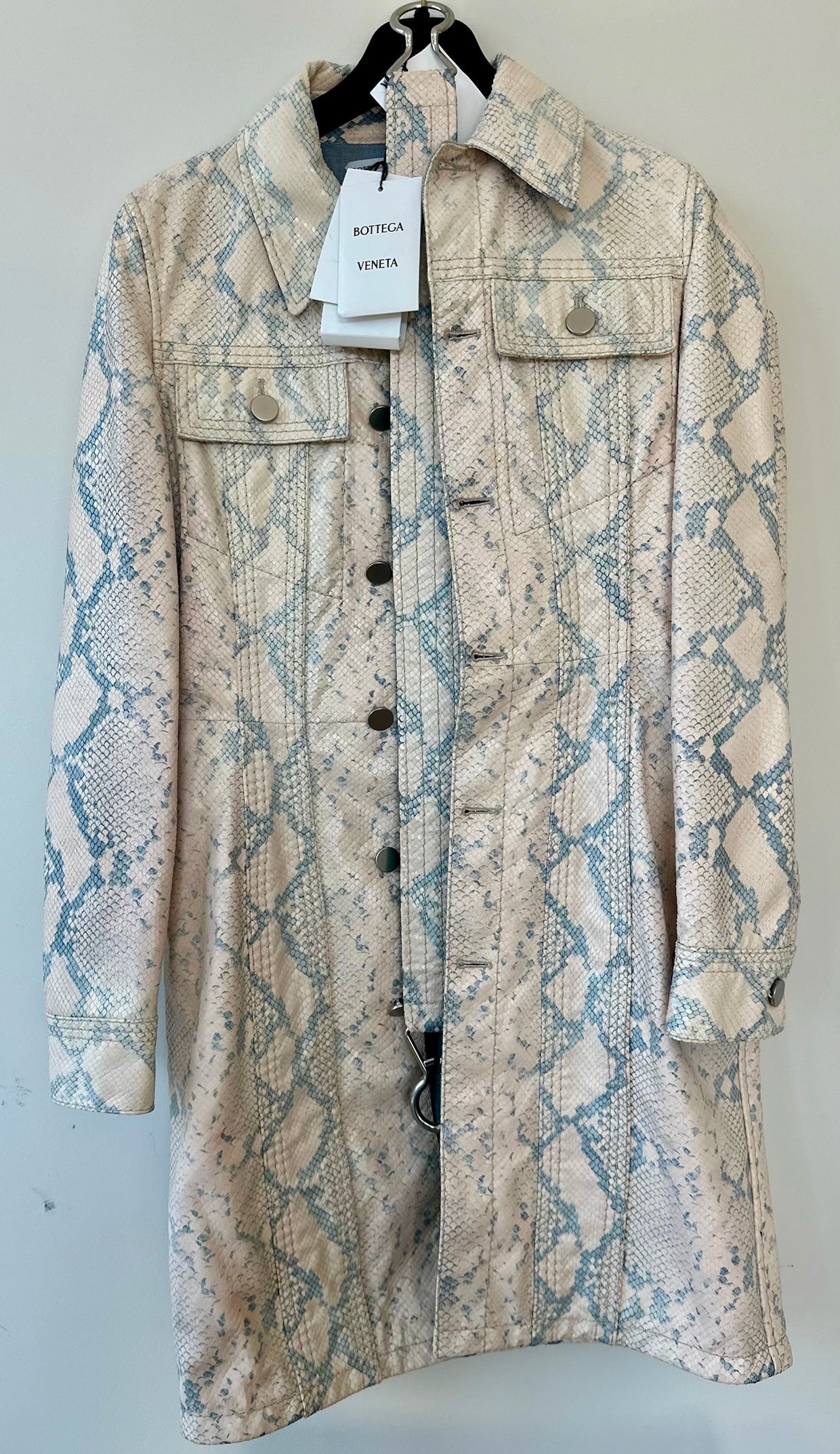 Bottega Veneta Python Denim Trench Full Front