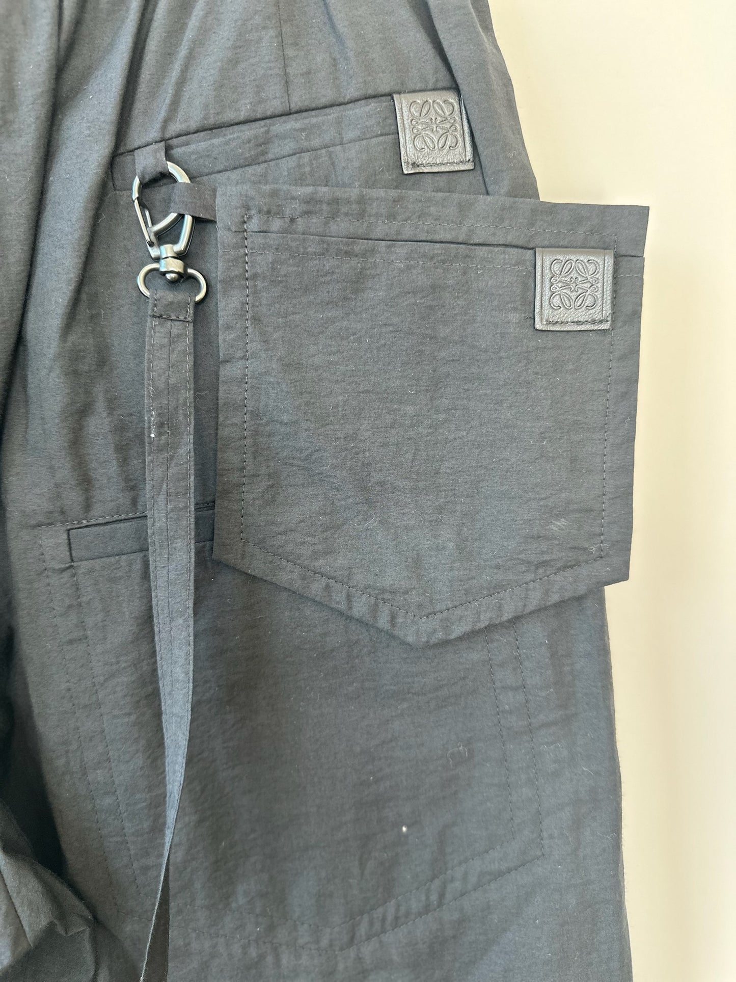 Loewe x Paula's Ibiza Black Cargo Trousers Back Pocket Detail
