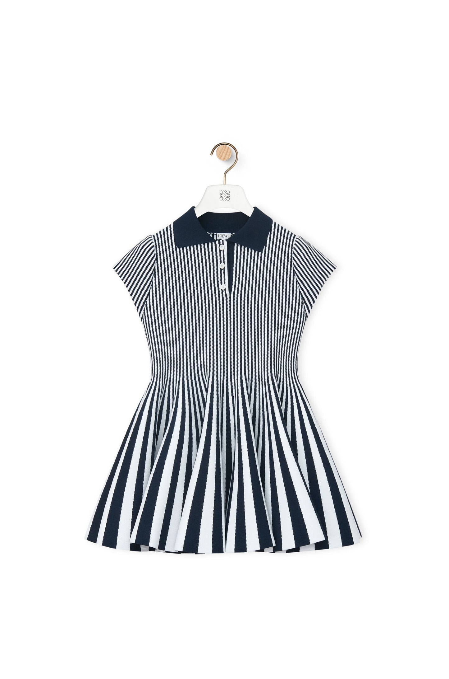 Loewe Striped Polo Babydoll Minidress Product Shot on Hanger