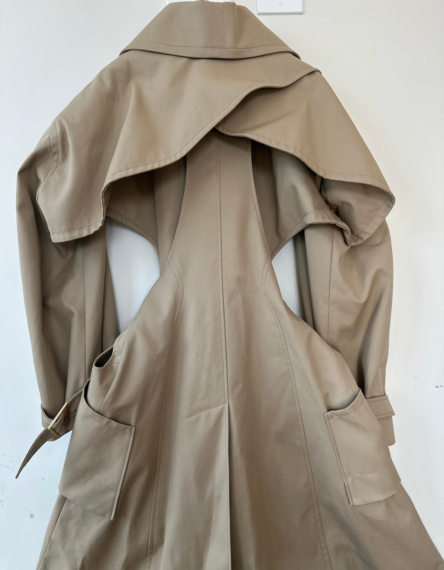 Mugler Cutout Trench Back Detail