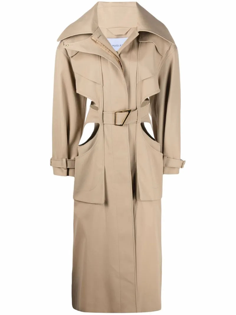 Mugler Cutout Trench Frontal Product Shot