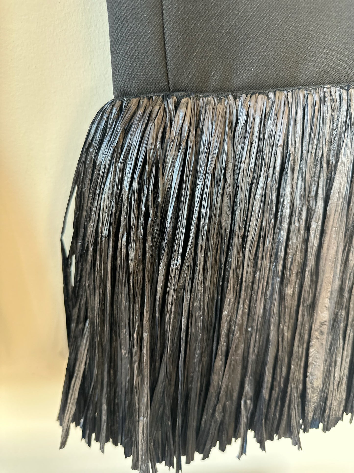 Wales Bonner Harmony Black Fringe Pants Fringe Detail
