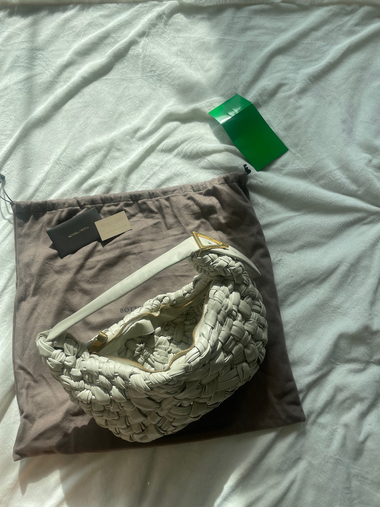 Bottega Veneta Intrecciato Banana Hobo Handbag Top View