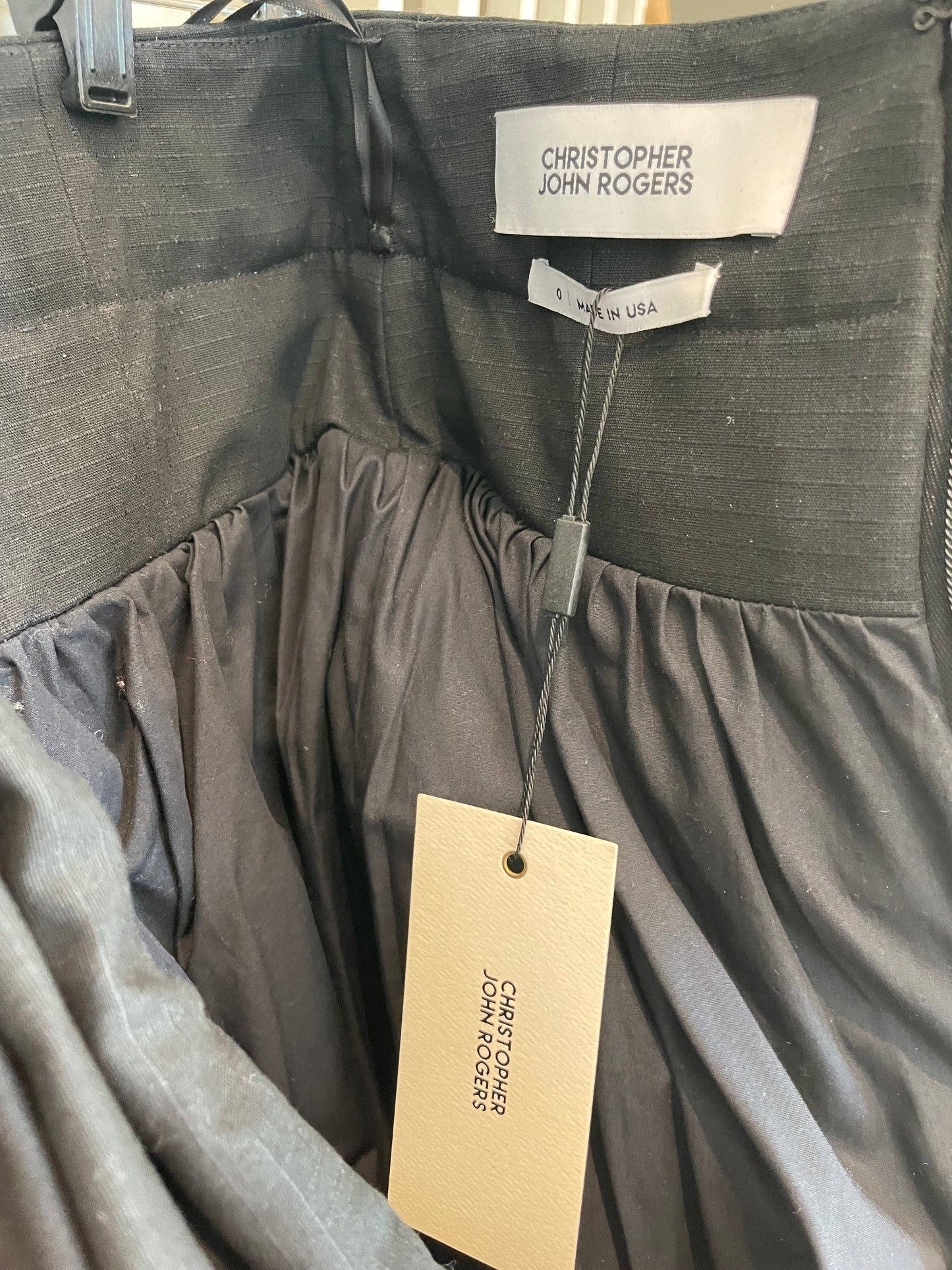 Christopher John Rogers Black Tulip Skirt Zoom on Tags