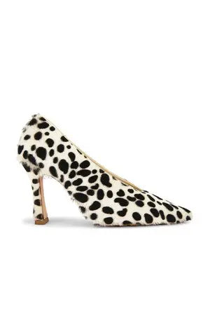 Bottega Veneta Sofia Lamb Hair Jaguar Print Pump Size 37.5