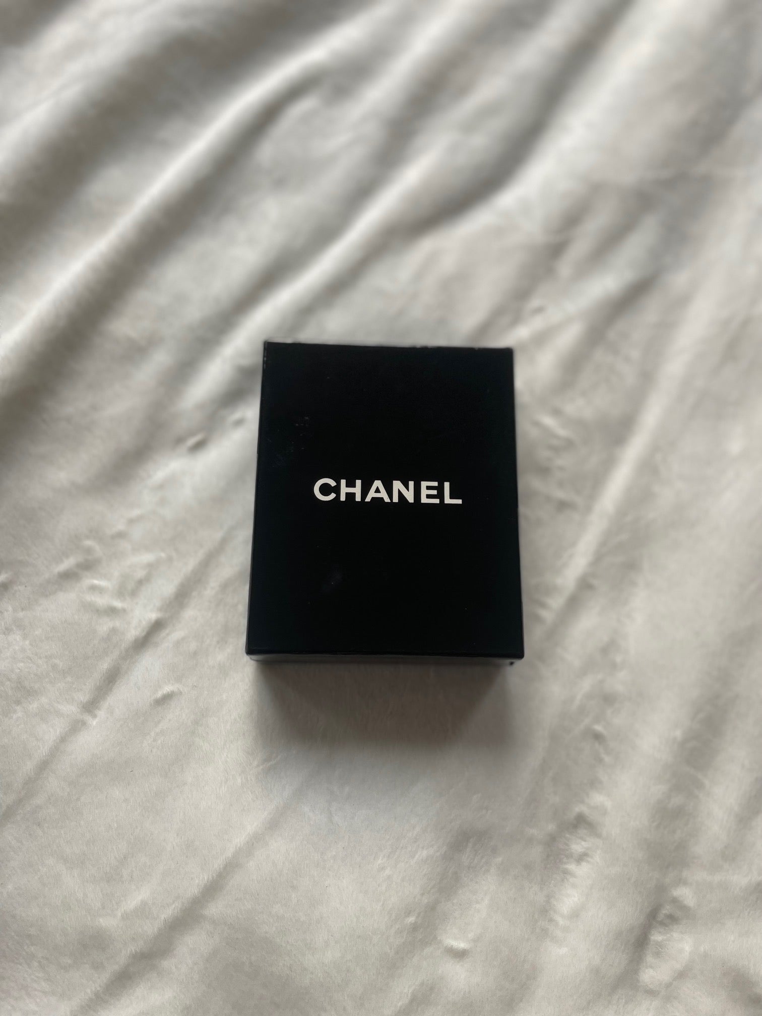 CHANEL vintage birdcage earrings black box