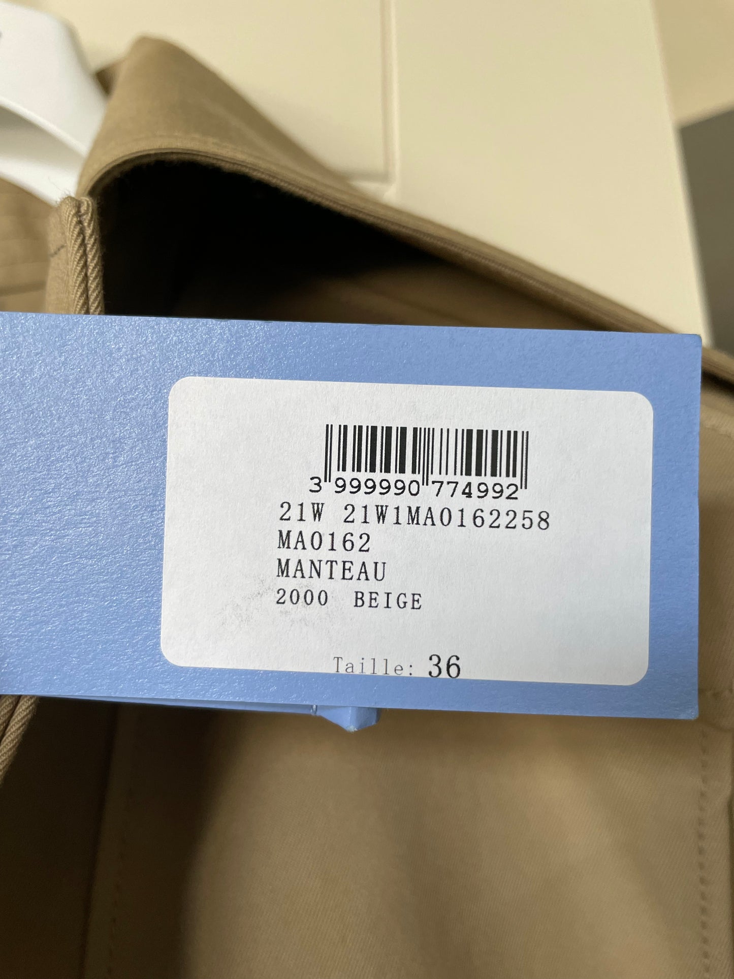 Mugler Cutout Trench Tag Zoomed In